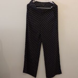 Banana Republic Black and White Polka Dot Wide Leg Pants